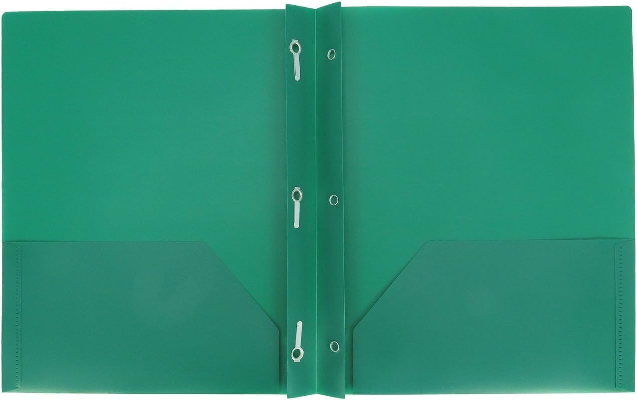 Plastic Folder with Prongs 2 Pocket - up&up (Green)