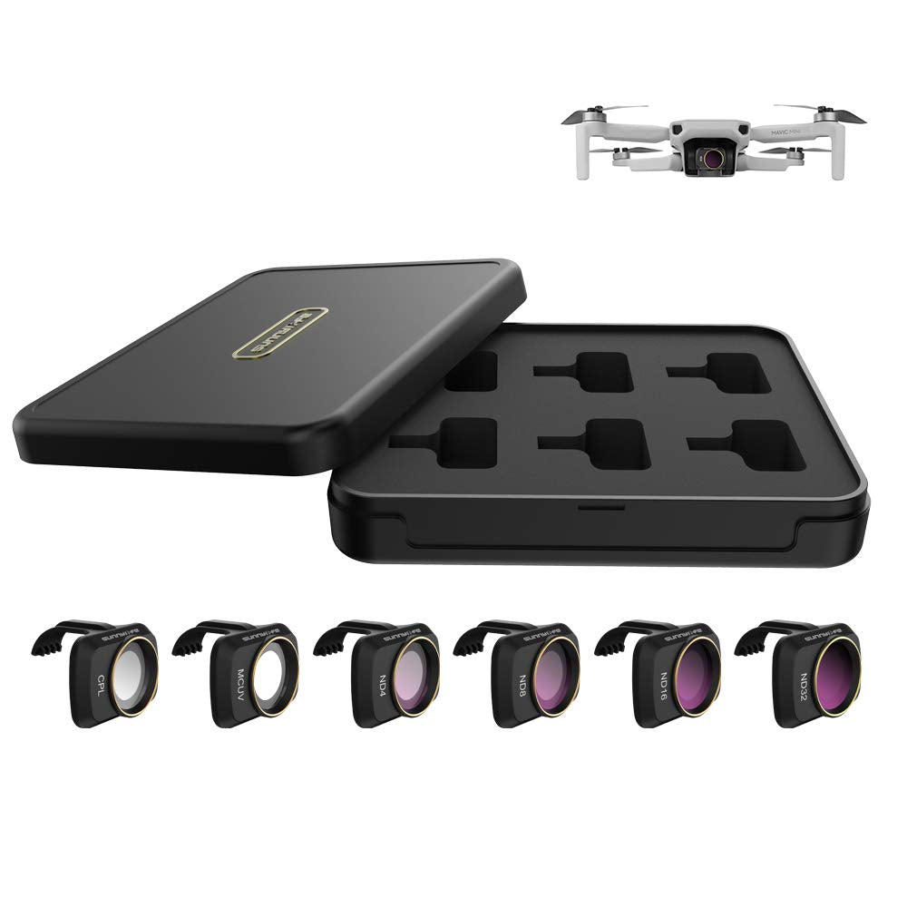 Lens Filter Set Compatible with DJI Mini 4K/Mini 2/Mavic Mini/Mini SE/Mini 2 SE Accessories 6Pcs Filter Combo Multi Coated Filters Camera Lens (CPL