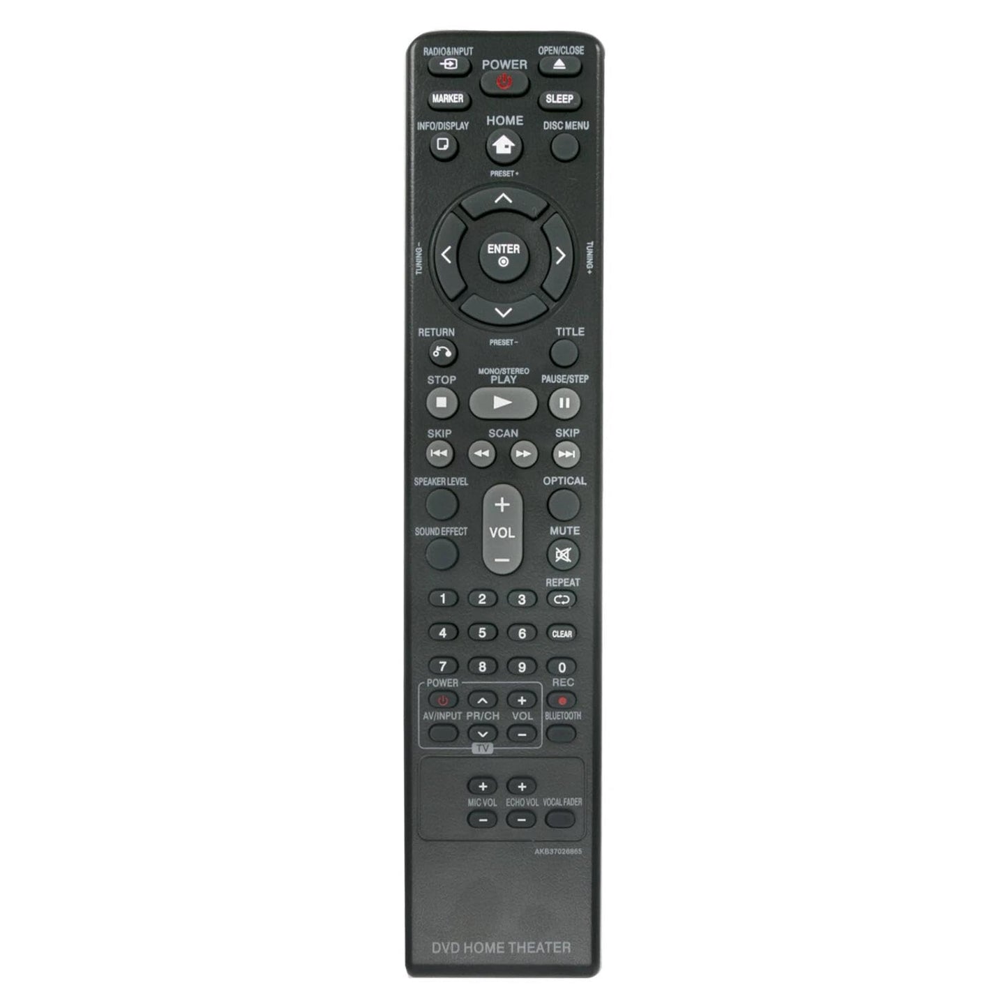 AKB37026865 Remote Control for LG DVD Receiver Home Theater System in Living Rooms or Rooms, No Programming or Pairing Needed, Replacement Remote