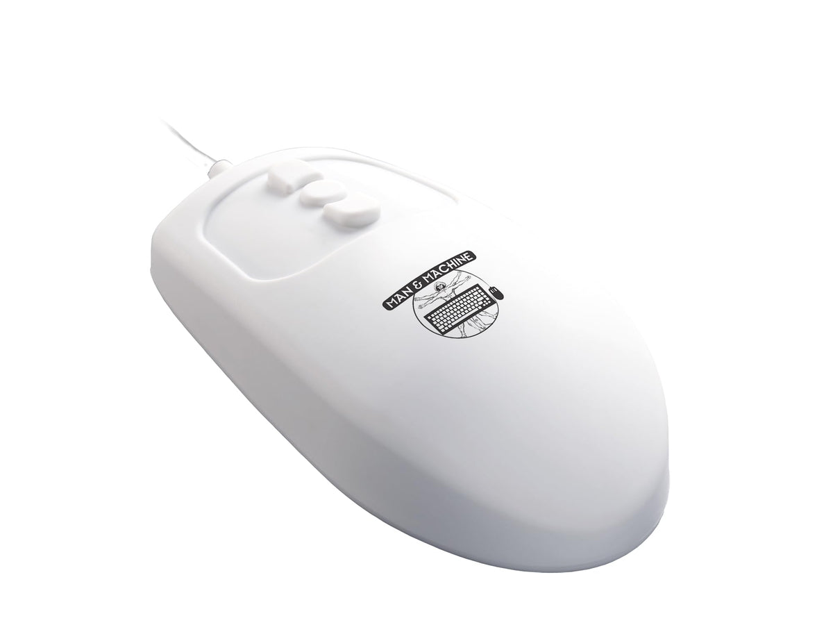 Man & Machine Mighty Mouse, Sealed Waterproof - White