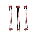 skrnrhrery T Plug Battery Extension Cable with 14awg 10cm Silicone Cord 1 Female to 2 Male Battery Cable for RC LiPO Battery T Plug Connector Female