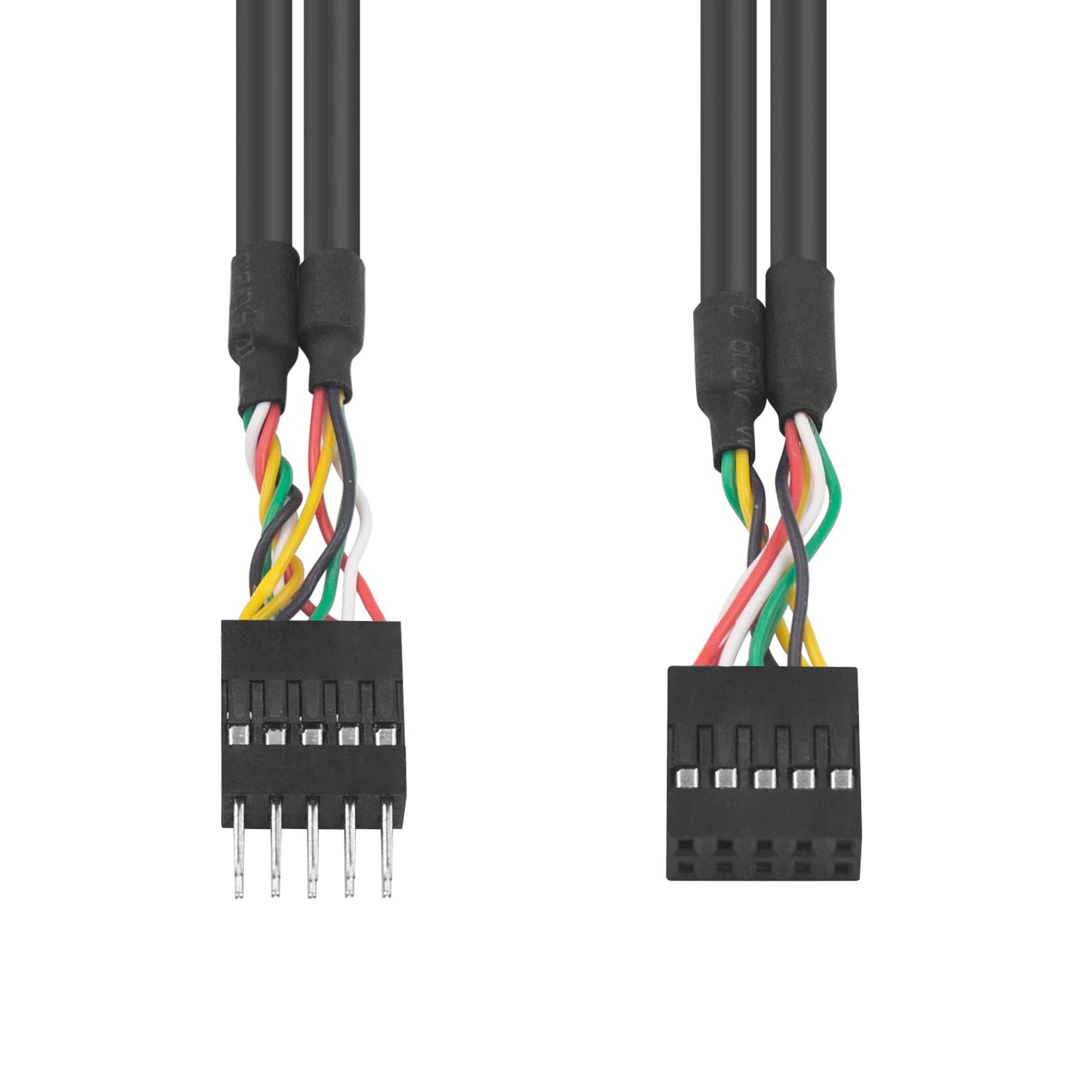 Duttek USB Header Extension Cable, USB Motherboard Cable, USB Header 10 Pin Male to Female Header Extender Extension Dupont Jumper Wires Cable