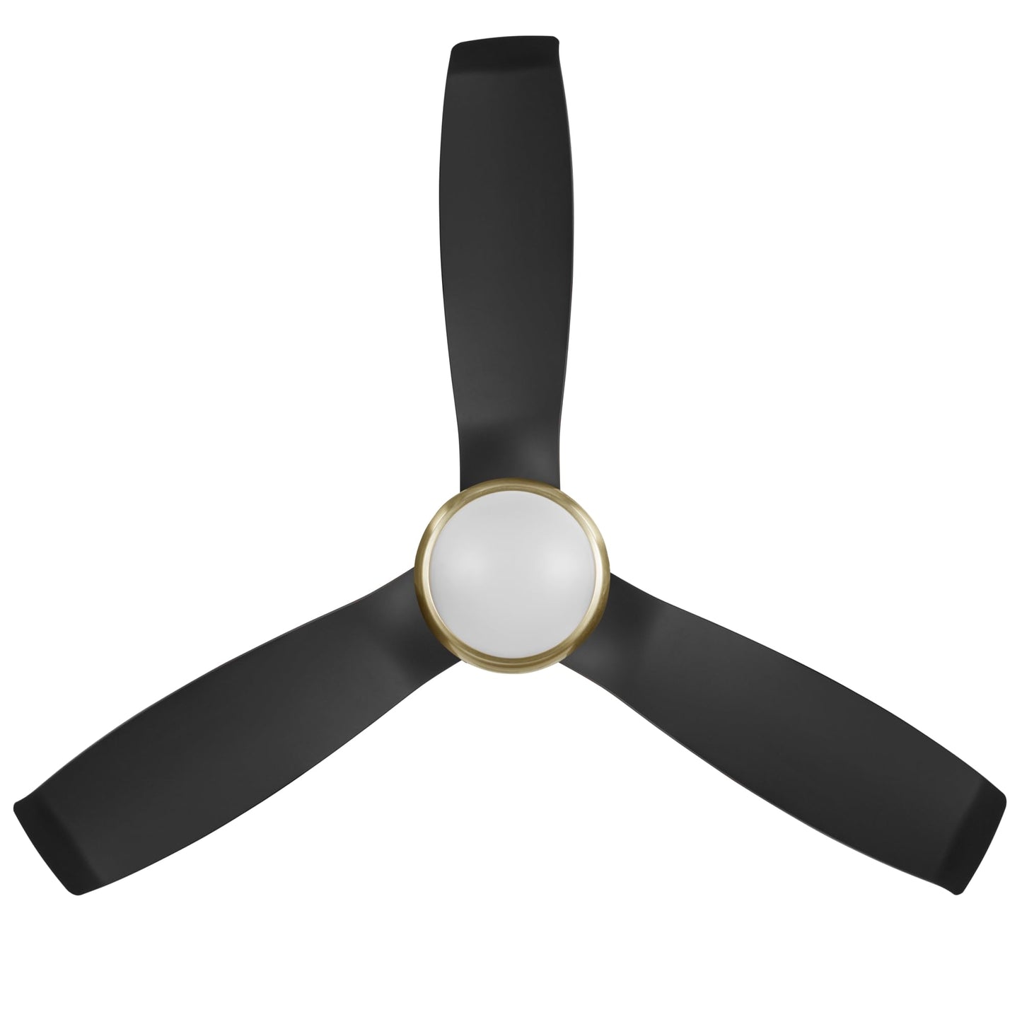 Kathy Ireland Home 52" Freya Ceiling Fan with Light & Remote, Damp Rated Indoor/Outdoor, Energy-Efficient 6-Speed DC Motor, Modern Design with Brass