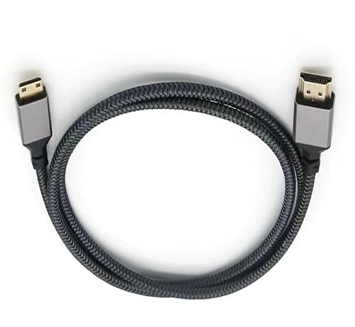 CAMKOO Mini HDMI to HDMI Cable 6.6FT, 4K 60Hz High Speed HDMI to Mini HDMI Cable Male Bi-Directional 2.0 Cord, for HDTV, Tablet, Camera and Camcorder