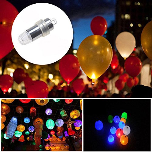 Magnoloran Led Balloon Lights, 20 Pack Multicolor LED Mini Submersible Waterproof Blinking Party Lights for Paper Lantern Balloon Wedding Halloween