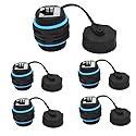 AUSGLEIFEN 5PCS Panel Mount RJ45 Waterproof Connector IP68 Shielded (STP) Cat5/5e/6 8P8C Ethernet LAN Cable Connector Network Cable Double Head