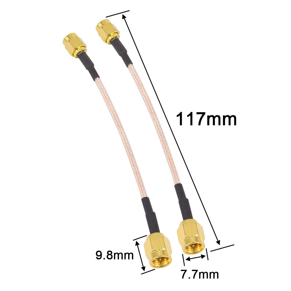 Boobrie 2-Pack SMA Male to SMA Male RG316 Pigtail Jumper Cable 6inch SMA Extension Antenna Cable SMA Male to Male WiFi Wirelessfor SDR Devices Baofeng