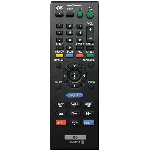 ZdalaMit RMT-B115A Replacement Remote Control fit for Sony Blu-Ray Disc DVD Player BDP-S480 BDP-S2100 BDP-S280 BDP-S580 BDP-S380