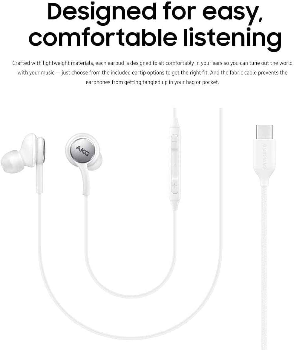 UrbanX 2021 Stereo Headphones for Samsung Galaxy S20 FE, Galaxy S20, Note 20 Ultra, Note 10, Note 10+, Galaxy A33 5G, A53 5G, M52, M53, A73 5G…
