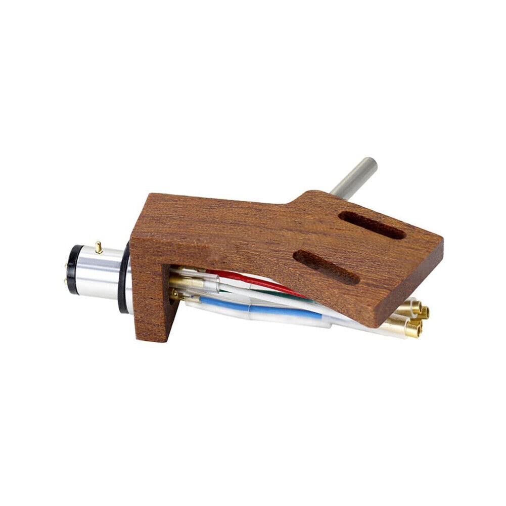 Wood Cartridge Phono Stand With Cable Leads For Turntable Phono Headshell Phono Needle Vinyl Player Cartridge Record Phonograph Holder Turntable