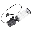 Water Cooling with Pump, G1/4 19W SC600 Acrylic Computer DIY Water Cooling Cylinder Reservoir, Heat and Pump (110mm)