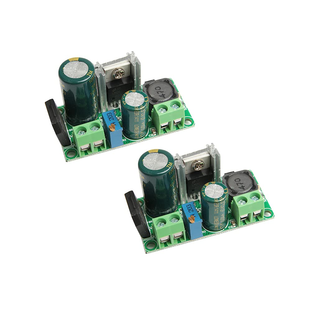 Acxico 2 pcs 3.3V 5V 6V 9V 12V 24V Mini AC DC to DC Buck Step Down Adjustable Volt Converter