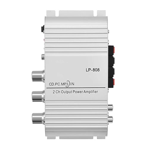 Stereo Amplifier, Mini 20W 2 Channel HiFi Stereo Bass Power Amplifier, Home/Car Audio Digital Amp Support 3.5mm Audio Jack Input Port