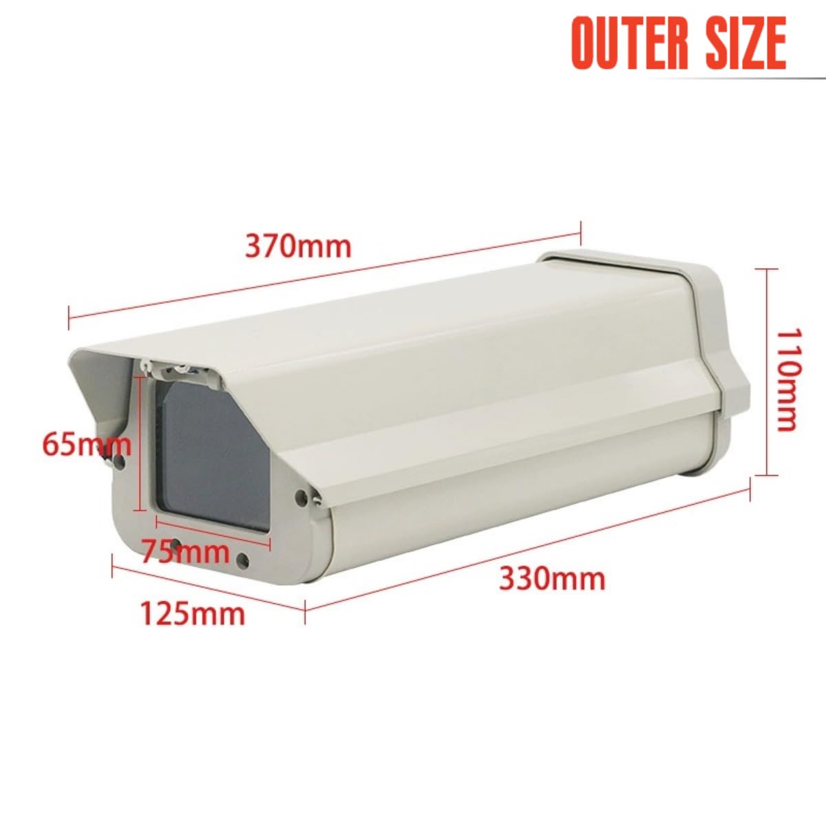 GledeYeTec 14.5" Heavy-Duty Aluminum Outdoor CCTV Camera Housing - Weatherproof Security Camera Enclosure with 360° Adjustable Wall Mount Bracket Kit