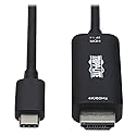 Tripp Lite USB-C to HDMI Adapter Cable, 4K 60 Hz USB C and Thunderbolt 3 to HDMI Cable Adapter, HDR, HDCP 2.2, DP 1.4 Alt Mode, Black, 3 ft