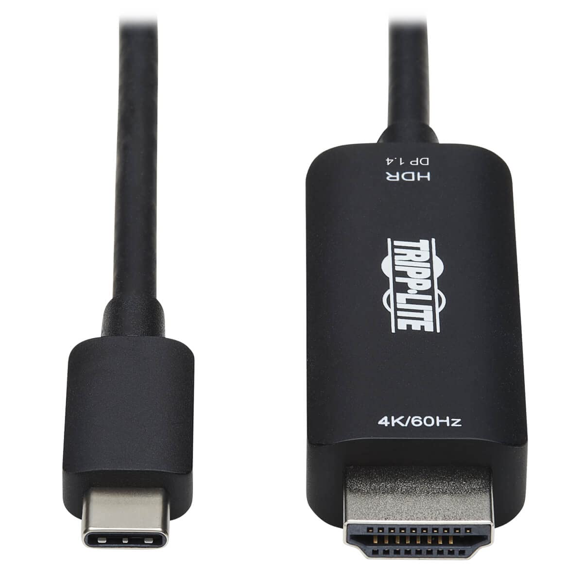 Tripp Lite USB-C to HDMI Adapter Cable, 4K 60 Hz USB C and Thunderbolt 3 to HDMI Cable Adapter, HDR, HDCP 2.2, DP 1.4 Alt Mode, Black, 3 ft