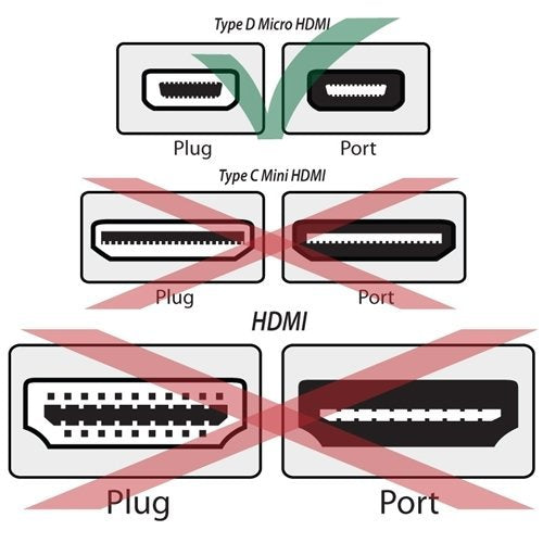 Mizar Micro HDMI to HDMI Male Cable -6ft for Cisco Flip Video UltraHD 3rd Generation