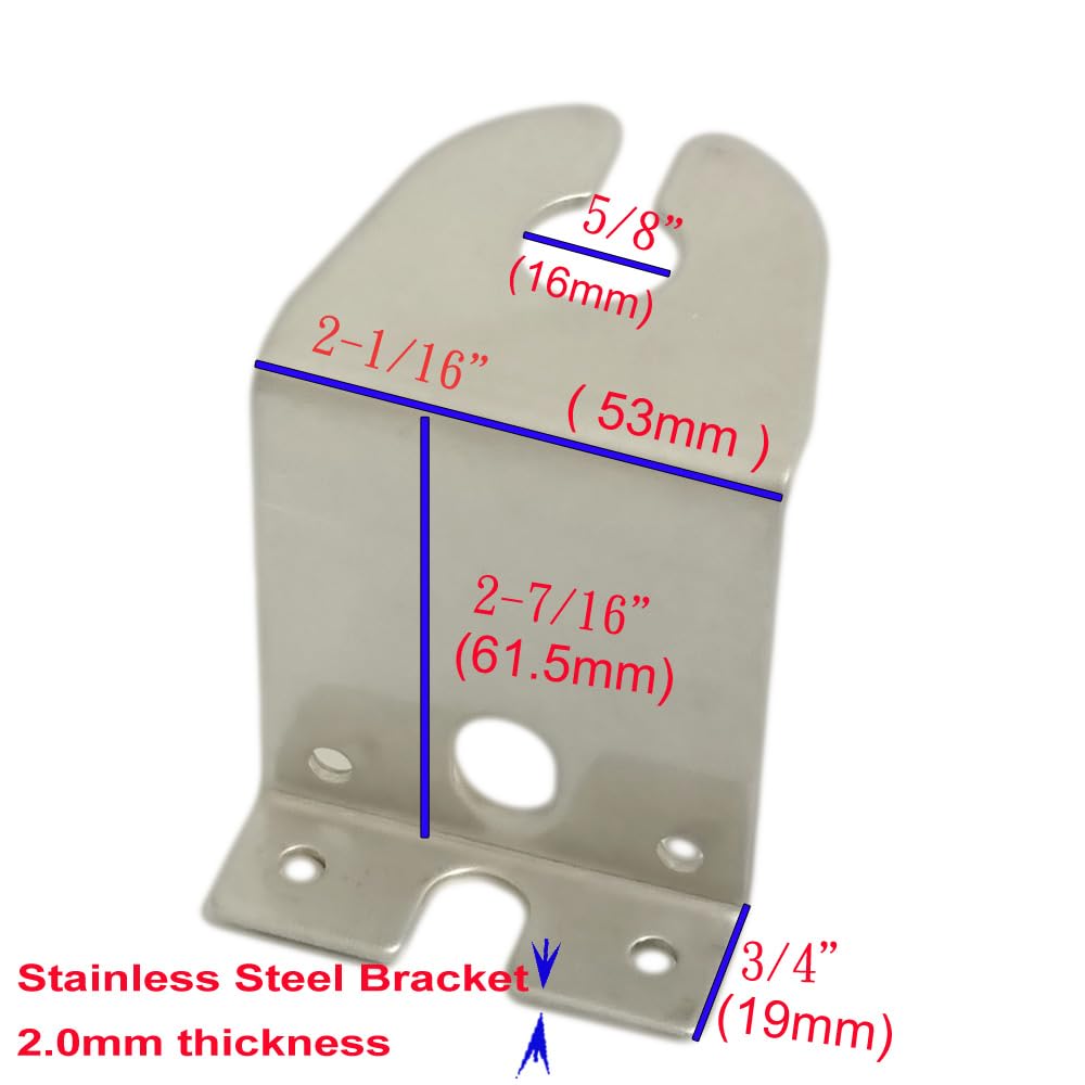 UngSung Vehicle Hood & Fender Stainless Steel Mount Bracket for CB UHF VHF Ham Radio Antenna Pole Z Mounting Bracket