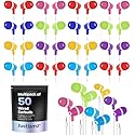 JustJamz Bulk Earbuds for Classroom, 100 Pack - 3.5mm Basic Wired Earbuds in Bulk for Students, Disposable Headphones for School Testing, Group…