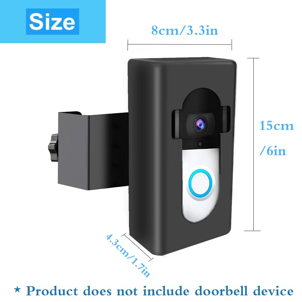 YAHUAA Upgrade Anti Theft Video Doorbell Mount Compatible with Video Doorbell, Adjustable Mounting Bracket Accessories for houses, apartments, Office