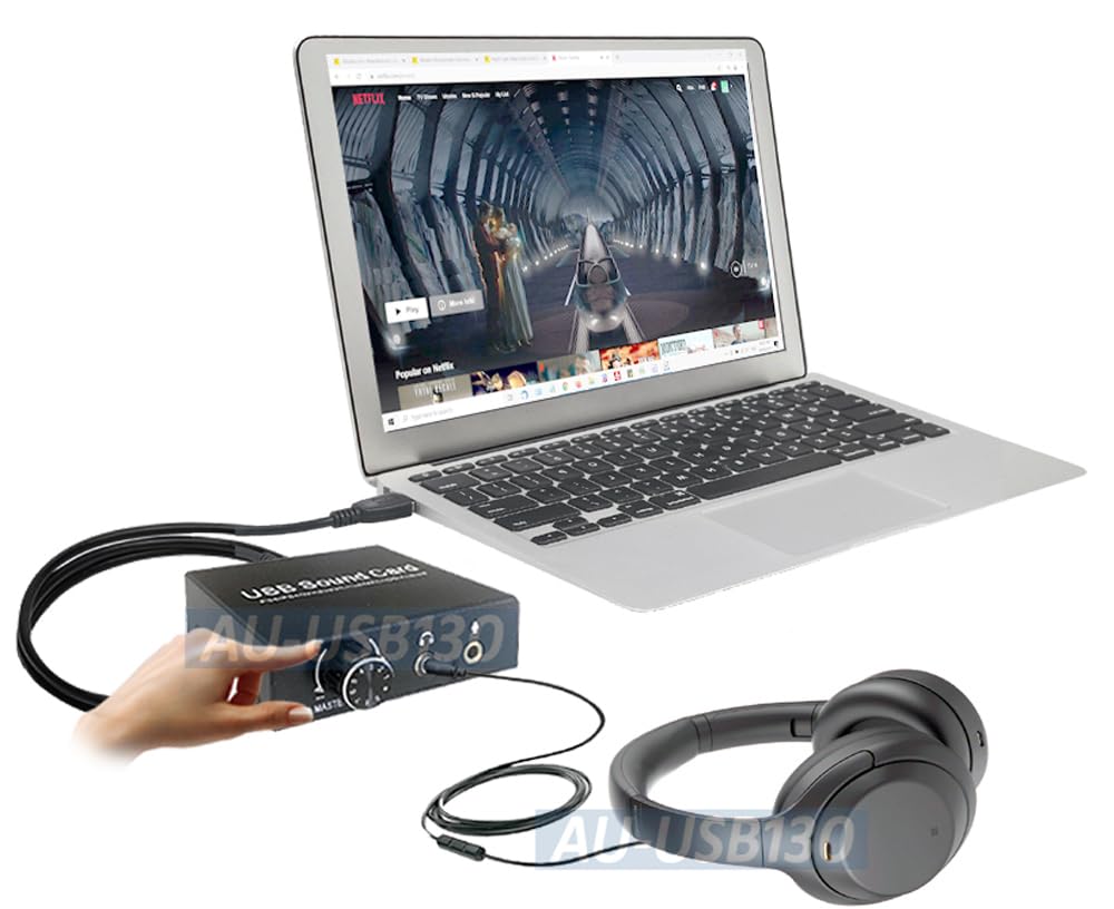 Premium USB Sound Card with Volume Bass Control for PC PS4 PS5 Android OS