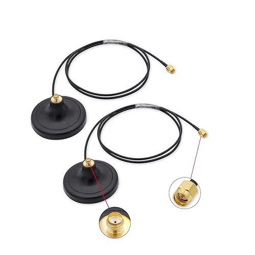 CORONIR 4G LTE Antenna Magnetic Mounting Base with 10ft SMA Male Antenna Extension Cable for 4G LTE WiFi Router Gateway Modem Hotspot Adapter Mobile