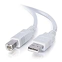 C2G 13400 USB 2.0 A to B USB Cable, 9.84 Feet (3 Meters), White
