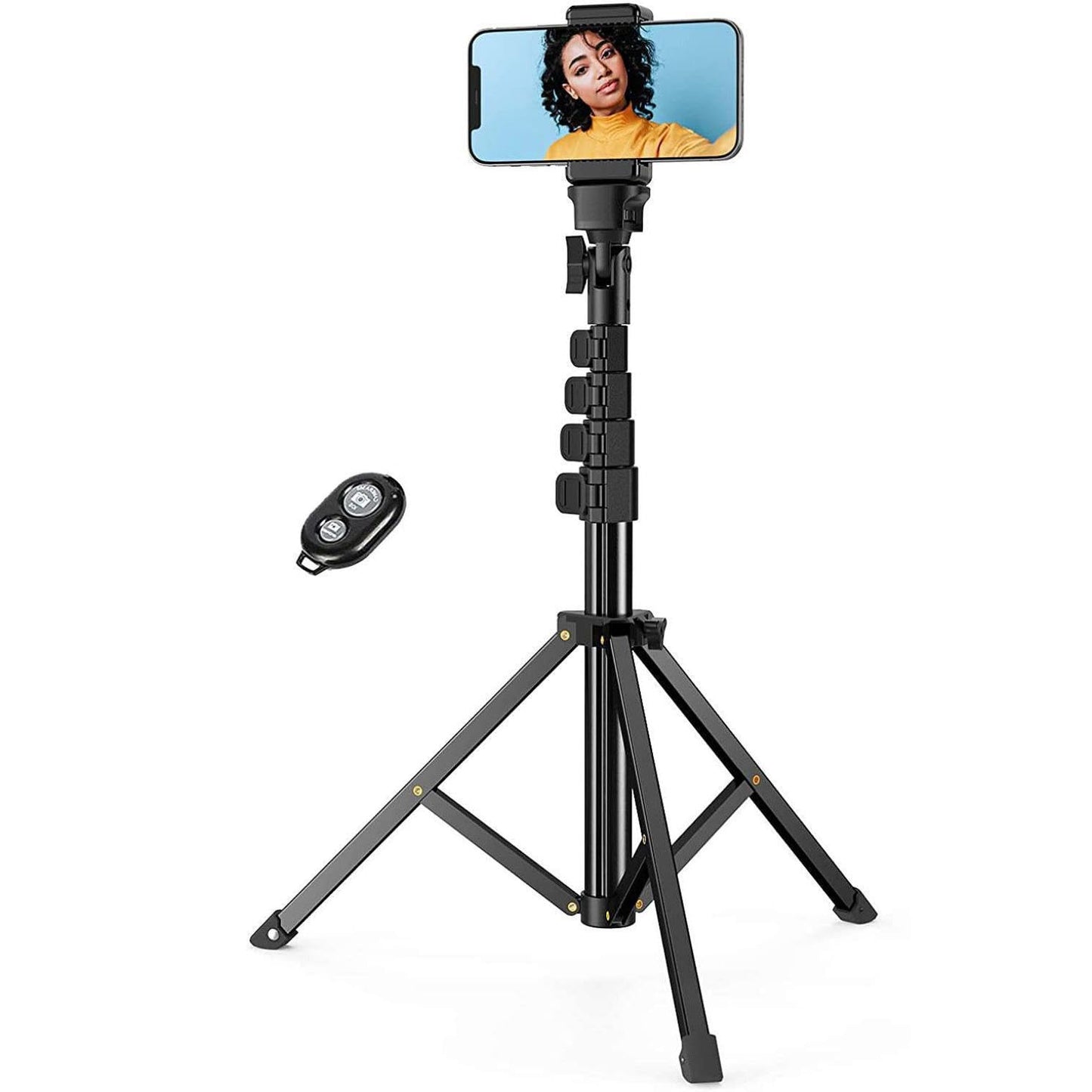 Tripod Selfie Stick Wireless Monopod Compatible with Samsung Galaxy S24/S23/S21/S20 FE (Fan Edition), Remote Shutter Built-in Self-Portrait Extendable