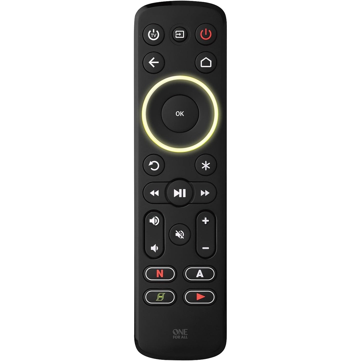 One For All Streamer Remote (New, in Retail Packaging) - Controls up to 3 Devices - (IR) - Control Your Streamer Box, TV and Sound bar - Learning