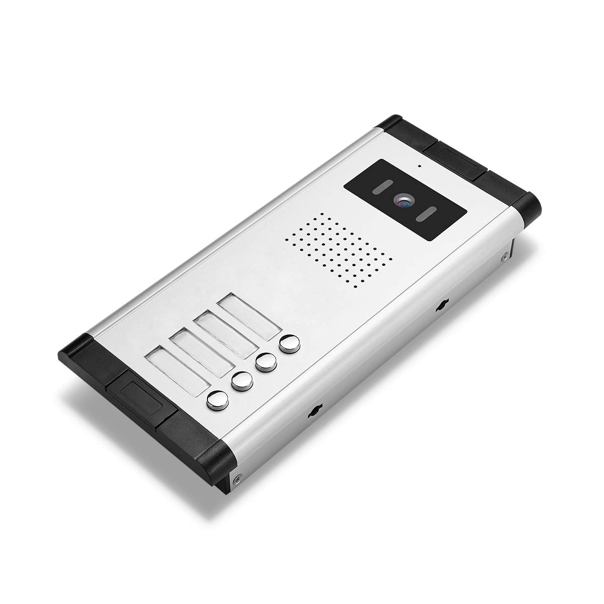 AMOCAM Apartment Video Intercom System, 4 Household Video Doorbell Kits, Wired 7 Inches Monitor, IR Outdoor Camera Support Monitoring, ID Unlock, 2