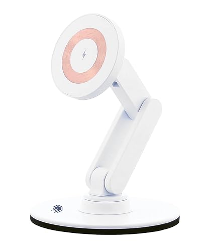 TIKDOCK ClikDock Cell Phone Magnetic Wireless Charger Stand, 360° Spin, Aluminum Construction, Compatible with MagSafe Phones for iPhone & Andriod