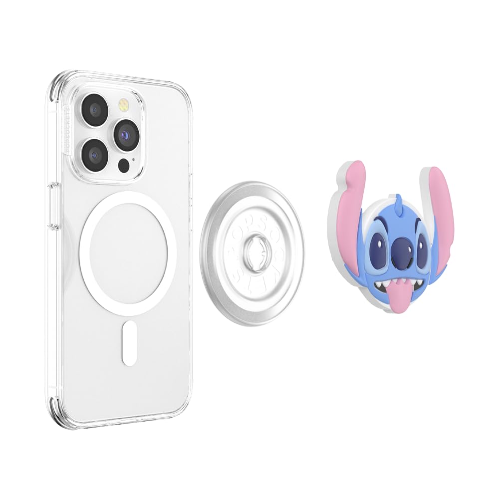 PopSockets Phone Grip for MagSafe, Magnetic Holder, Phone Stand, Disney - Black Translucent
