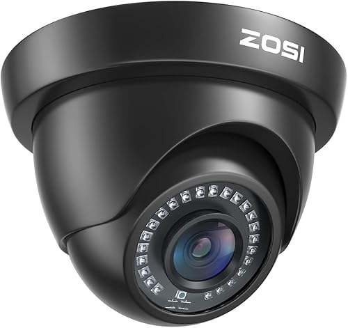 ZOSI 1080P HD Security Camera Indoor Outdoor,1920TVL 2.0MP 4-in-1 HD TVI/CVI/AHD/CVBS CCTV Camera,Weatherproof,80ft IR Night Vision,for