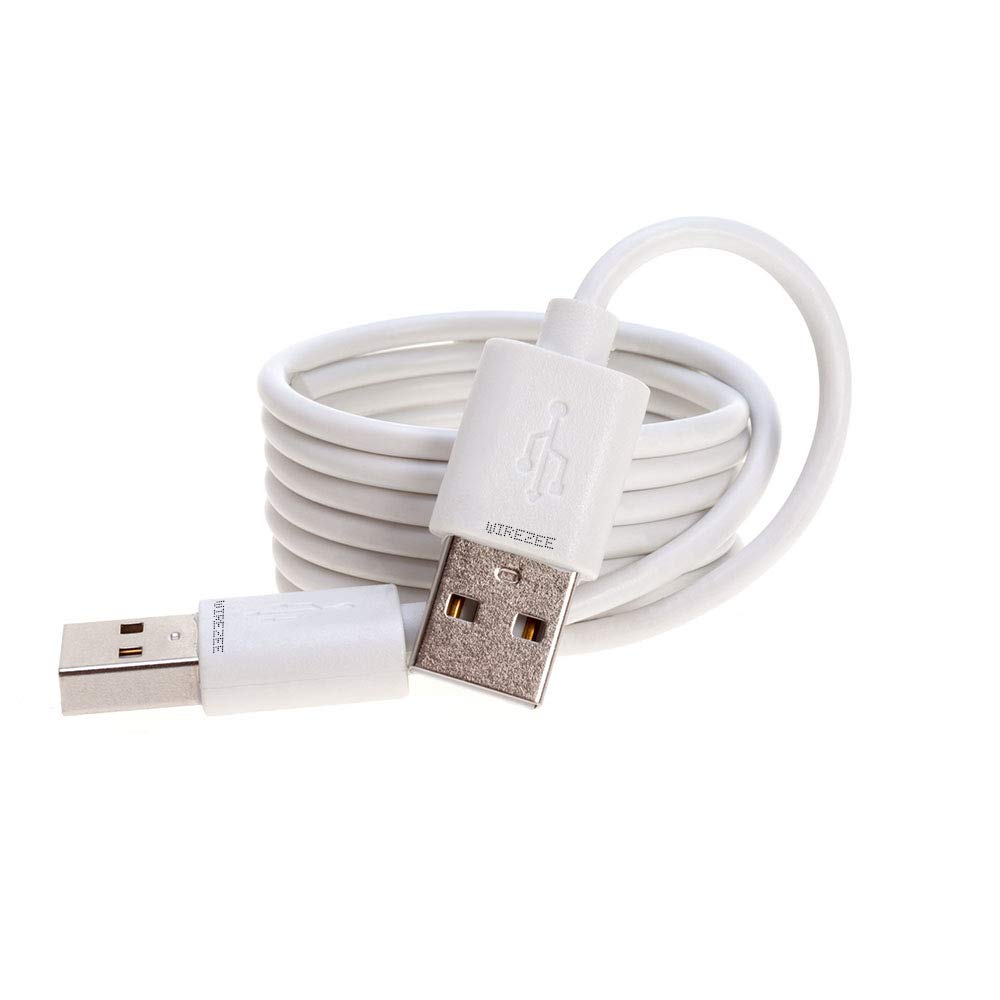 USB 2.0 Type Cable A Male to A Male Black/White 3Ft, 6Ft, 10Ft, 15Ft (6FT, White)