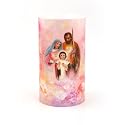 THE SAINTS COLLECTION 4x7 LED Prayer Candle Three Hearts Flameless with Timer