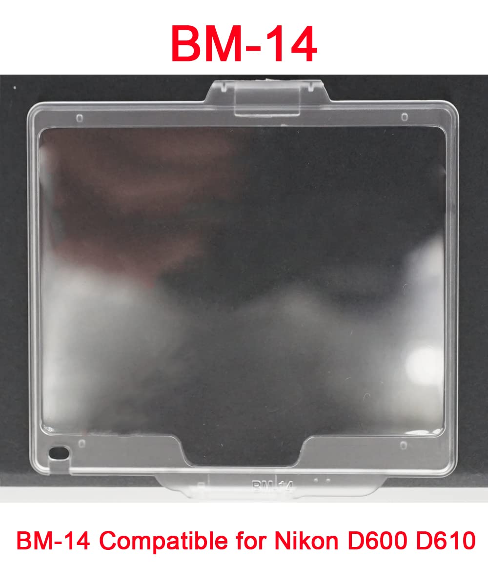 Screen Protective Cover Compatible for Nikon D600 D610 SLR Camera (BM-14), FANZR Transparent ABS Anti-Scratch Screen Protector (2 Pack)