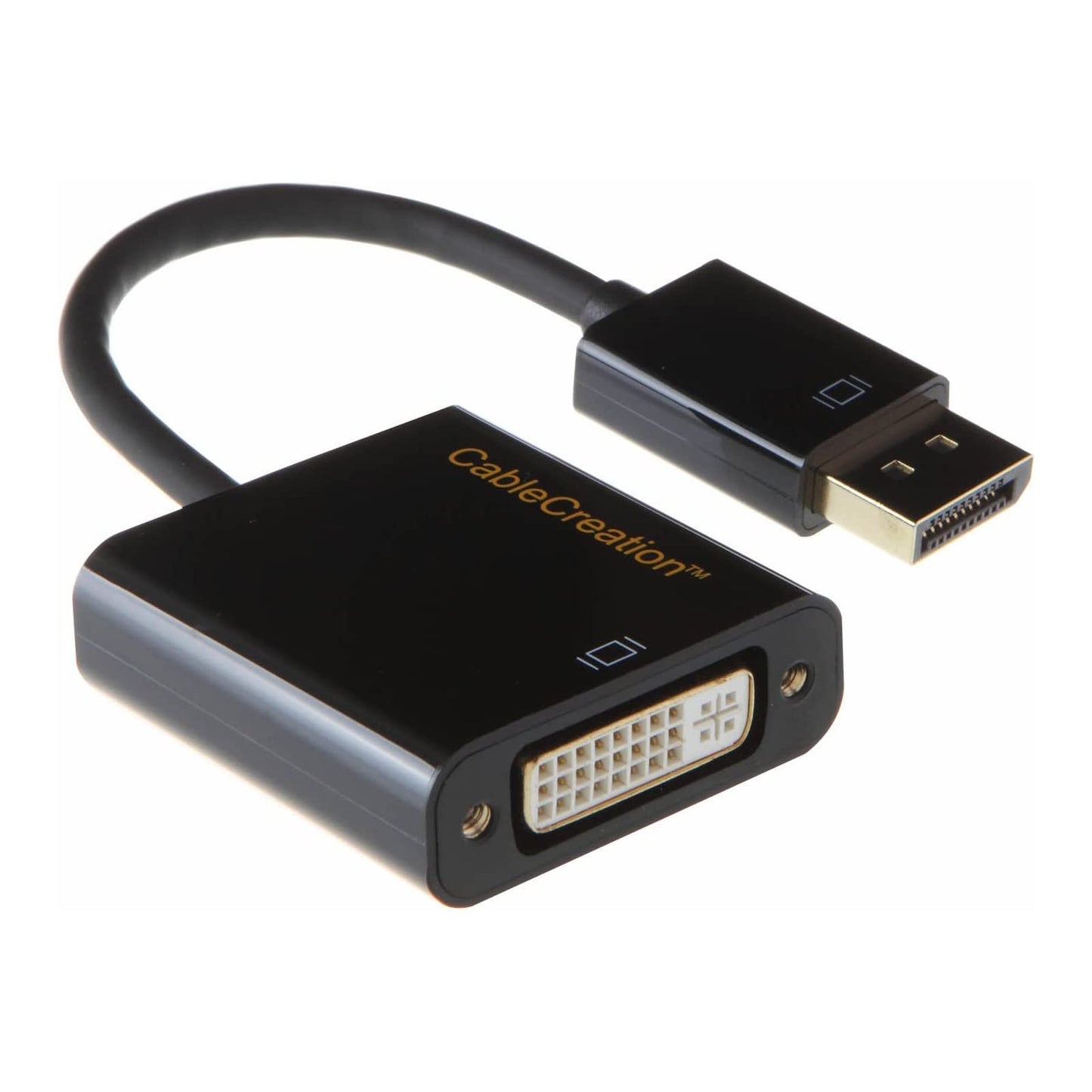 CableCreation DP to DVI Adapter - DP Male to DVI Female, Supports 1080P@60Hz, 0.5 FT