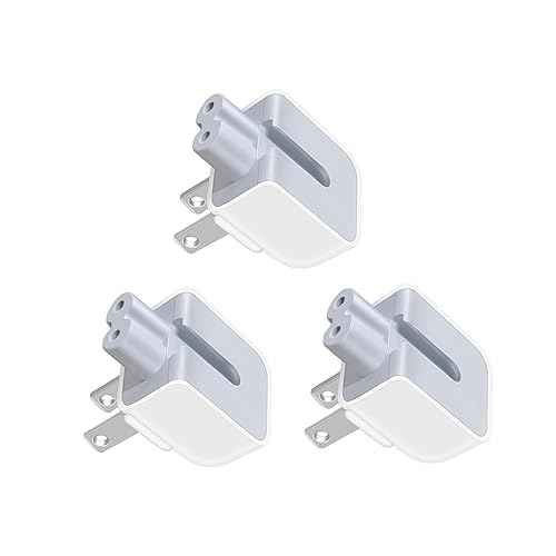 3-Pack Duck Head Wall Adapter Plug,US Standard Plug Duck Head Compatible with Mac Book/Phone/i Pod/i Book Power Adapter