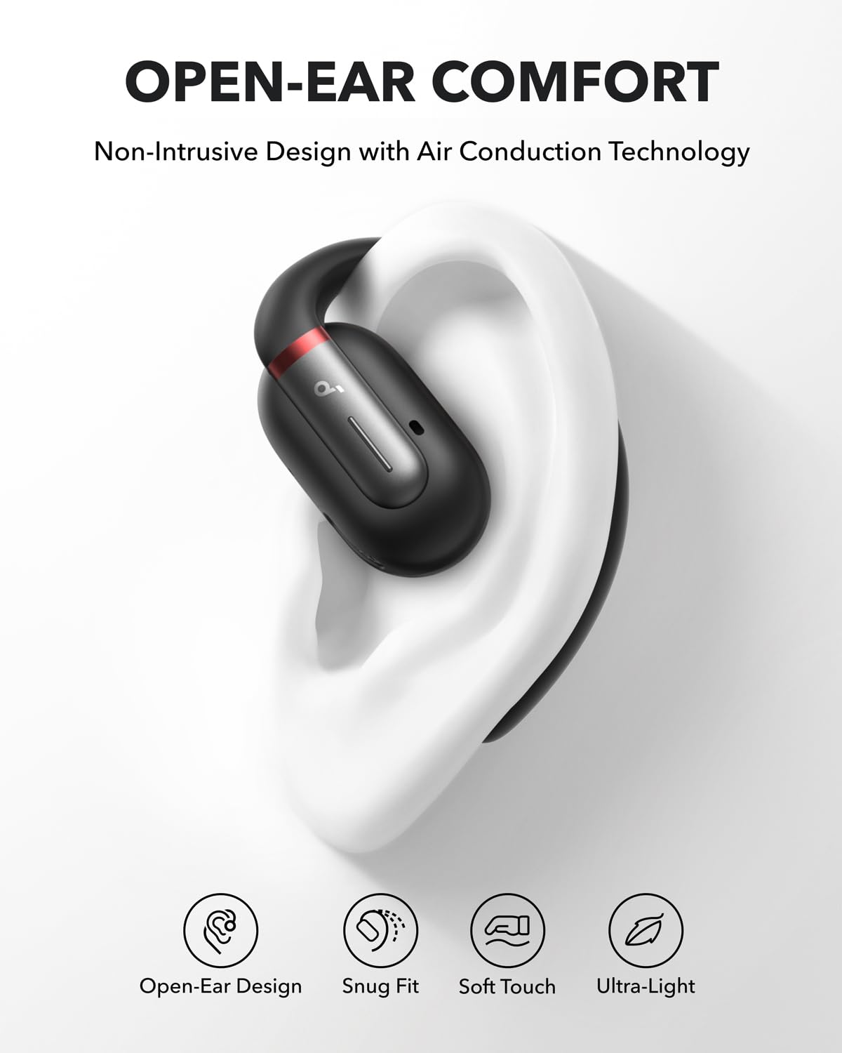 Soundcore V30i by Anker Open Ear Earbuds, Open Ear Headphones (Renewed)