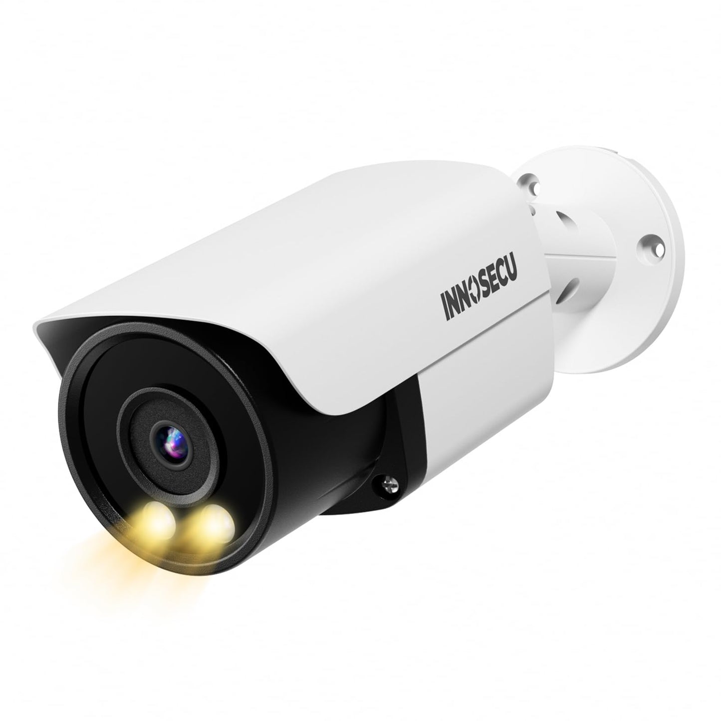 INNOSECU 4MP Bullet IP PoE Camera Outddor, Smart Dual Light Security Camera, Color Night Vision, Built-in Two-Way Audio, 2.8mm Lens 110?, Waterproof