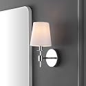 SAFAVIEH Lighting - Dalany 11-Inch Wall Sconce Set of 2 - Chrome - Fabric Shade - Modern Compact Design - Ideal for Vanity, Hallway, Bedroom, Bathroom