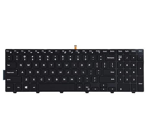 Keyboard Replacement for Dell inspiron 15 3000 5000 3541 3542 3543 3551 3552 3558 3593 5542 5545 5547 5755 5551 5558 5552 5758 5759 5559, inspiron 17