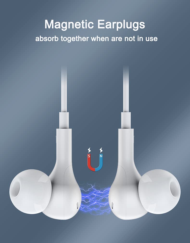 3.5mm Earbuds Wired Earphones in Ear Headphones w Microphone Compatible with Samsung Galaxy A13 A12 A03s A02s A52 A11 A10e S10 S9, Moto G Power G…