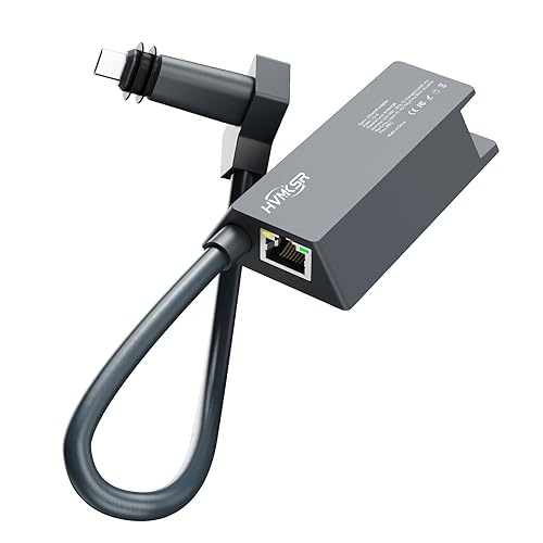 HVMKSR Starlink Ethernet Adapter for Gen 2 / V2 Rectangular Satellite, Gigabit RJ45 Wired Network Interface, High-Speed & Stable External Connection