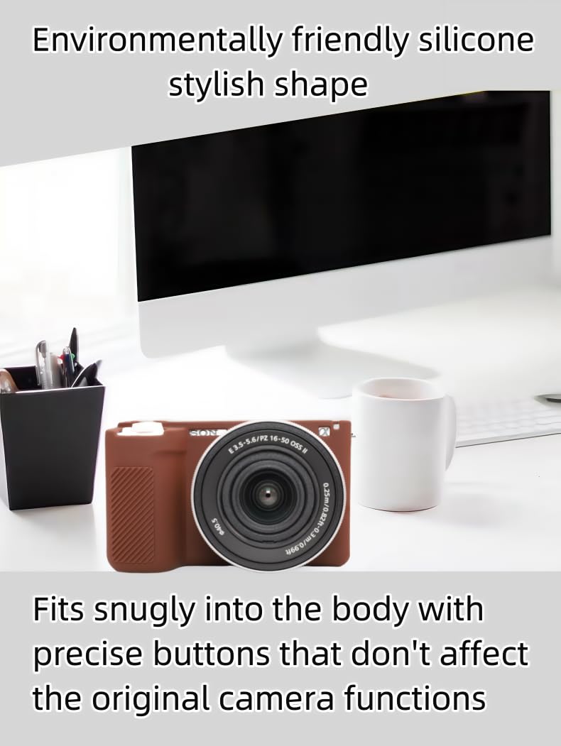SZHSYJY Camera Case for Sony ZV-E10 II/ZV-E10M2 Digital Camera,ZV-E10 II Soft Silicone Protective Bag,Anti-Scratch Slim Fit Soft Sleeve with ZV-E10 II