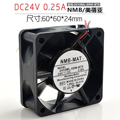 NMB 2410ML-05W-B70 6025 6CM 24V 0.25A 2wire Cooling Fan