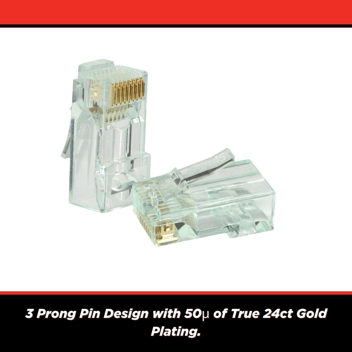 Simply45 Unshielded Pass-Through RJ45 Modular Plug