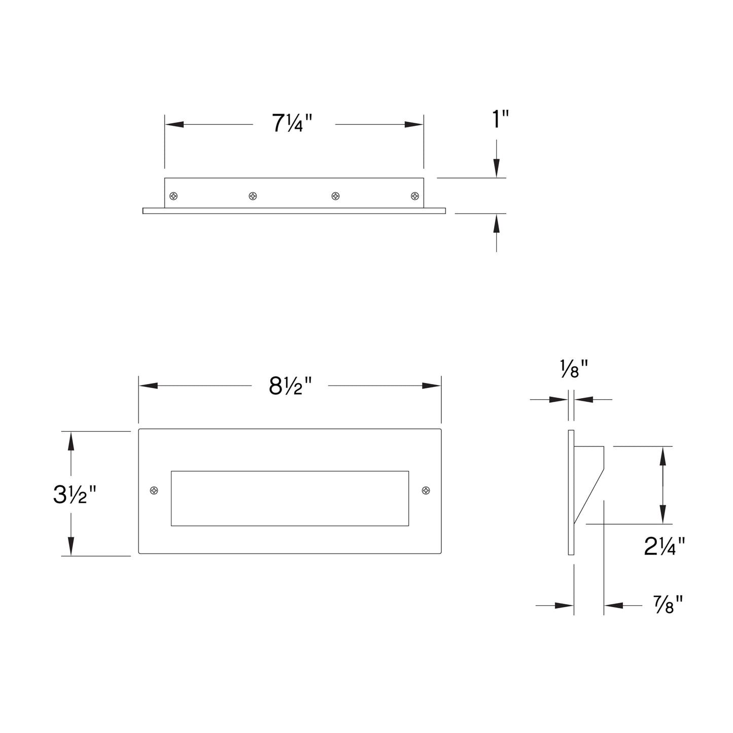 Hinkley Taper 1565BZ Wide Horizontal 12v Landscape Step Light, Aluminum, Low Voltage, Recessed Mount, Integrated LED, Safe for Wet Conditions, Bronze