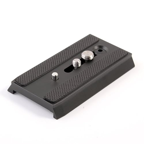 501PL Sliding Dovetail Quick Release Plate with 1/4"-20 & 3/8"-16 Mounting Screw for Manfrotto 503HDV 701HDV MH055M0-Q5 for 501, 503 & NG Tripod