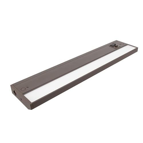 American Lighting 3-Complete LED Undercabinet Fixture, Adjustable 2700K-3000K-4000K Warm White, White, and Ultra Warm White Color, 16-Inch, Dark
